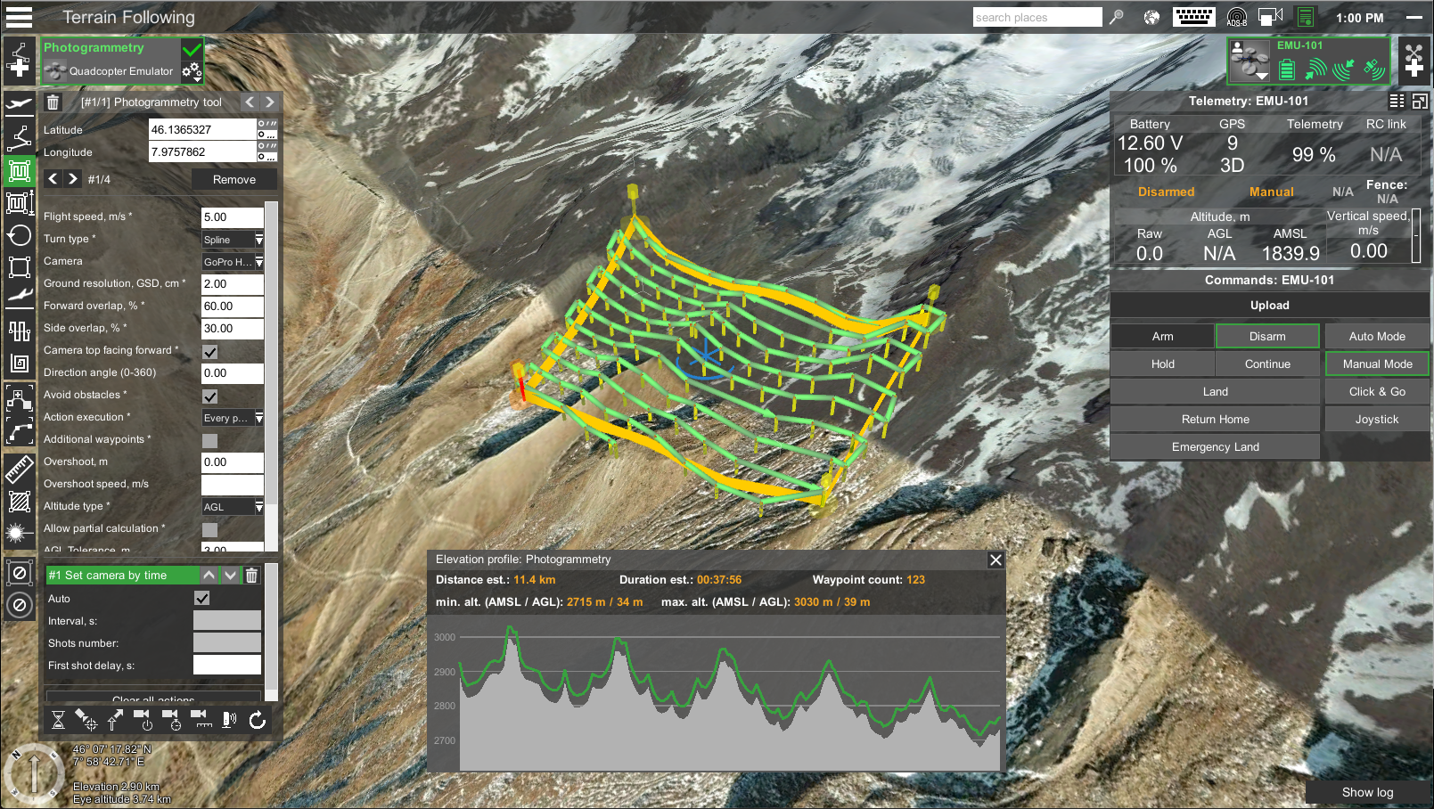 SPH Engineering CopyrightSPHengineering UgCS Terrain Following